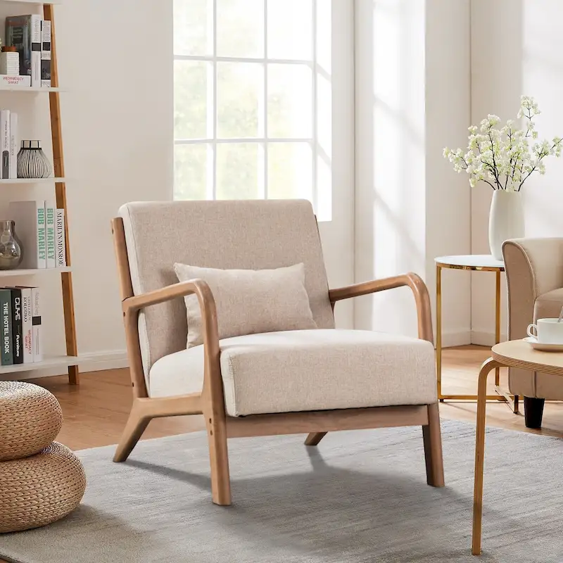 Ebello Modern Solid wood Accent Chair