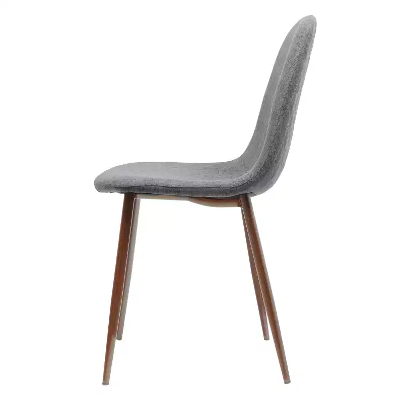 GDFStudio Amnesty Mid Century Upholstered Iron Frame Dining Chairs (Set of 2)