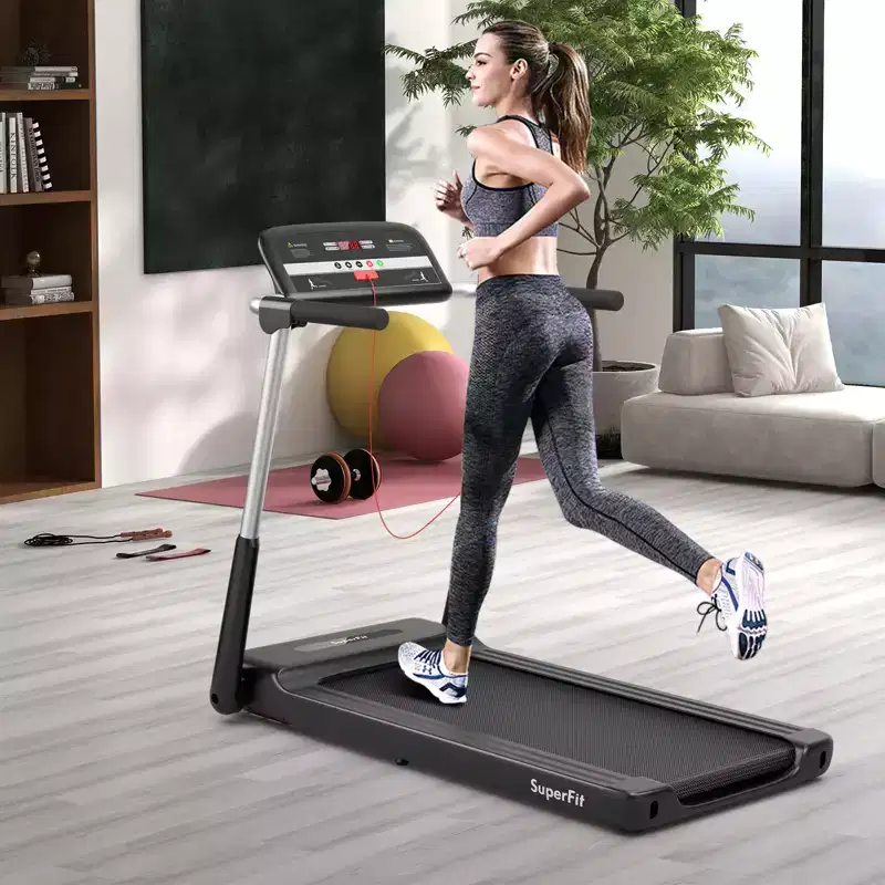 Costway 2.25HP Folding LED Treadmill Electric Running Walking Machine with APP Control Gym