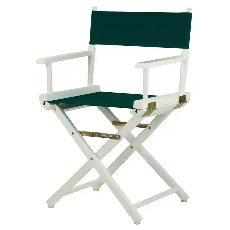 Multi-Color Canvas Folding Director's Chair, White Frame, Seats 1