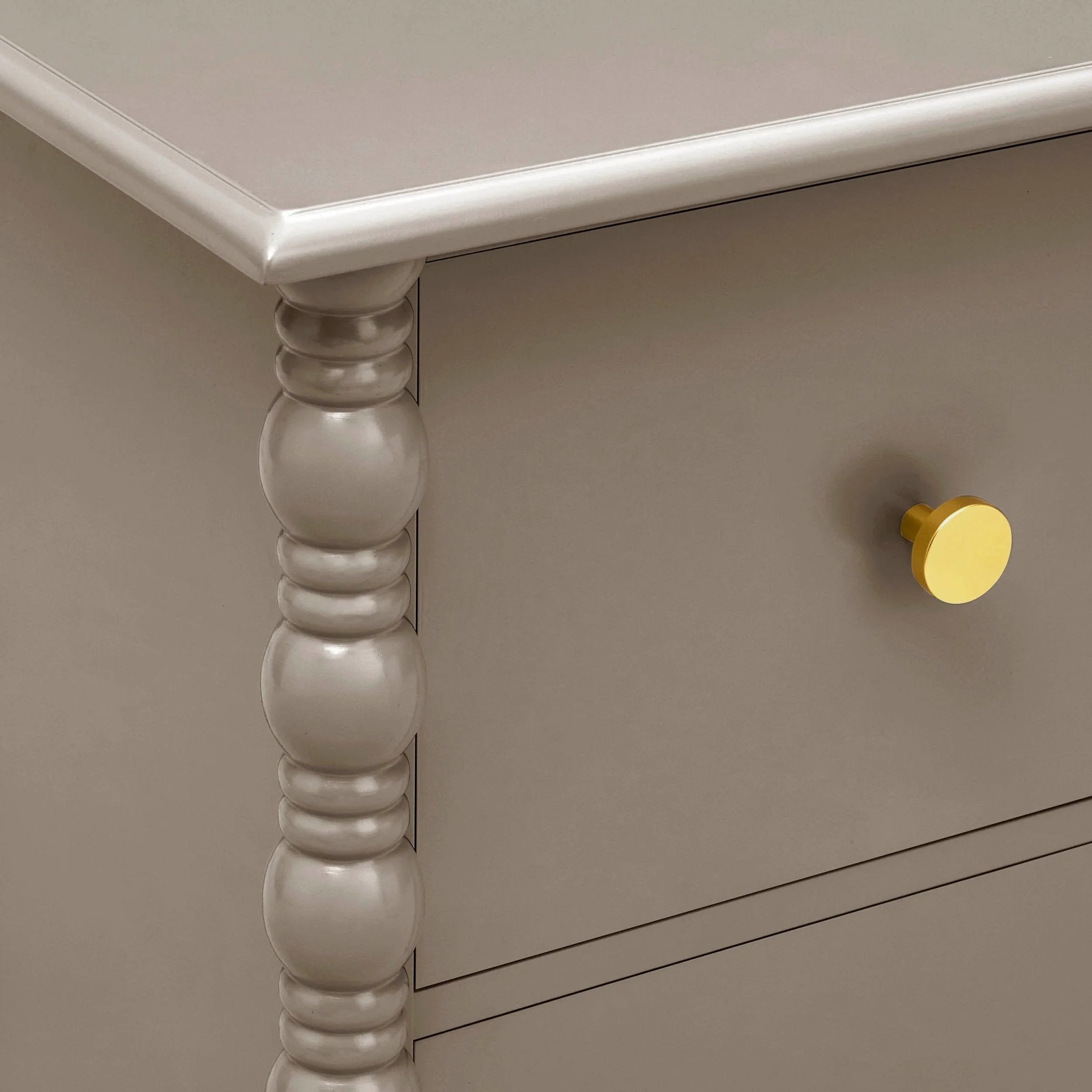 2 Drawer Bedside Table - Taupe
