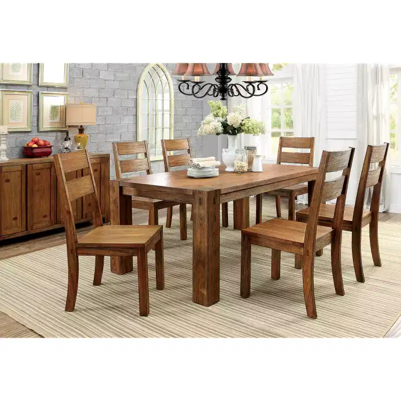 HOMES: Inside + Out Flintwood Panel Back Side Chair Dark Oak: Ladder-Back, Wood Frame, Set of 2
