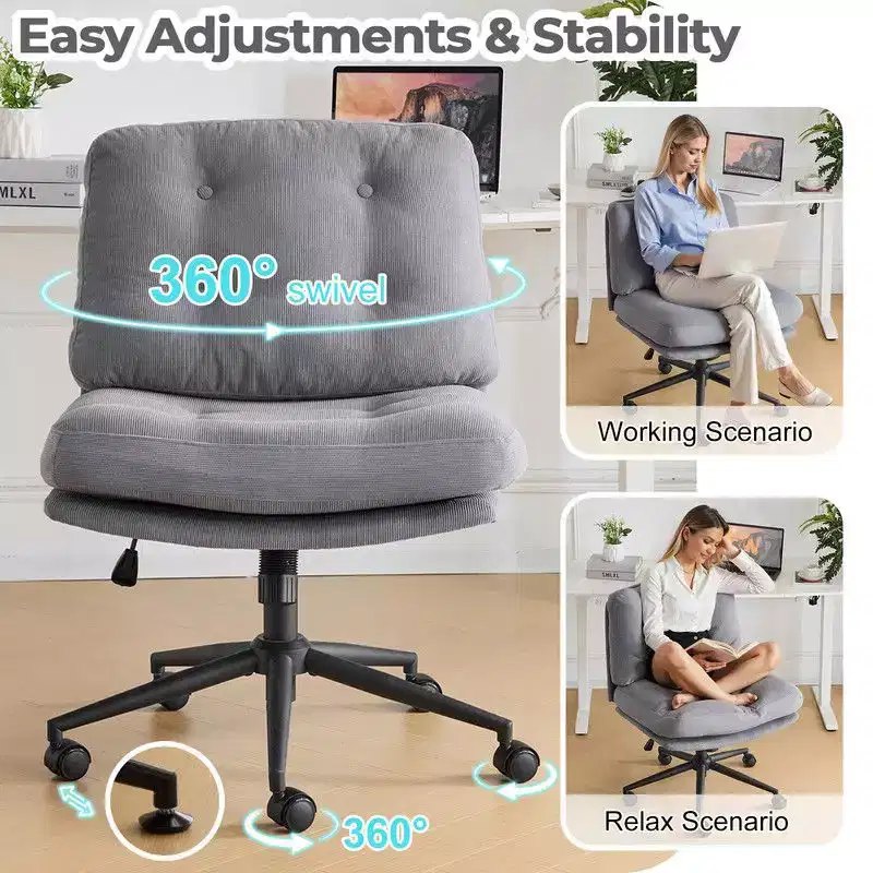 25.2 Inch Make Up Task Office Chair