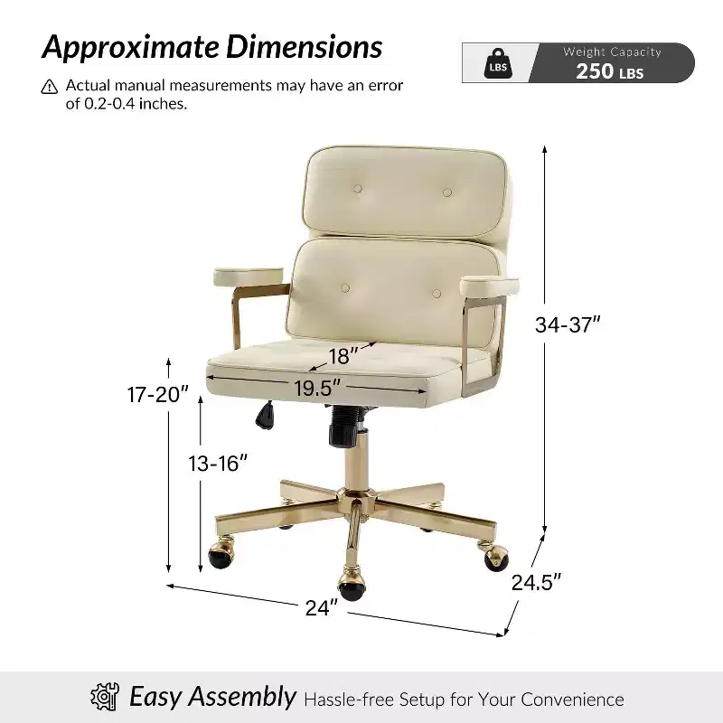 Debby Modern 37 H Office Chair with Adjustable Height|ARTFUL LIVING DESIGNS