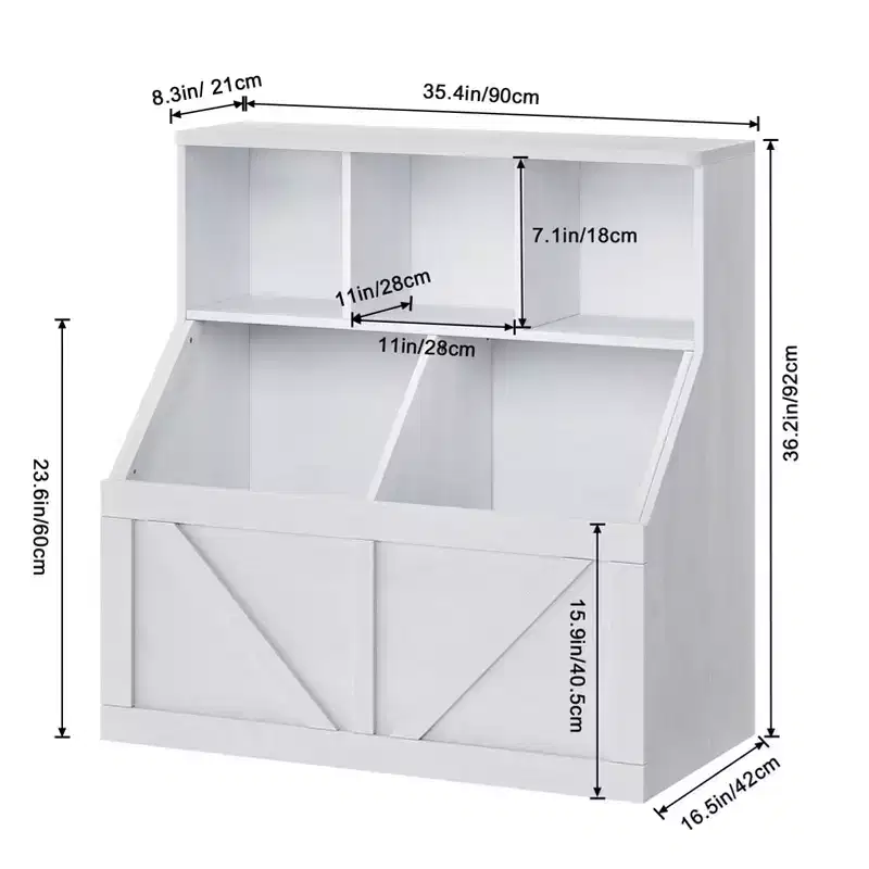 Kids Bookshelf and Toy Storage, Kids Toy Storage Organizer, Toy Storage Cabinet with Toy Shelf, Toddler Bookshelf Toy Organizer and Storage Bins