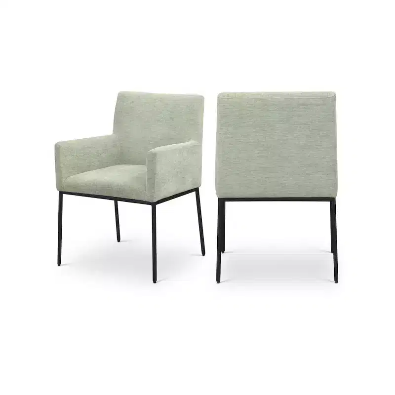 Meridian Furniture,Reeves Chenille Fabric Dining Chair, Set of 2