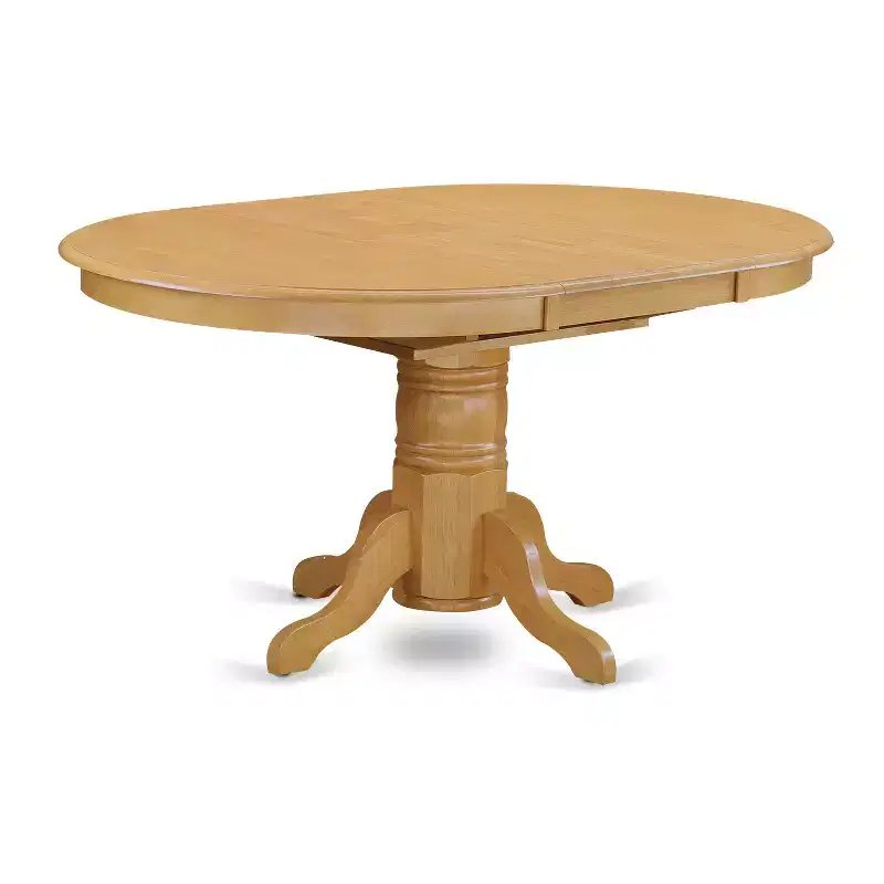 HomeStock Belmont 7Pc Oval 42/60 Dinette Table With 18 In Butterfly Leaf And 6 Parson Chair With Oak Leg And Linen Fabric Light Fawn