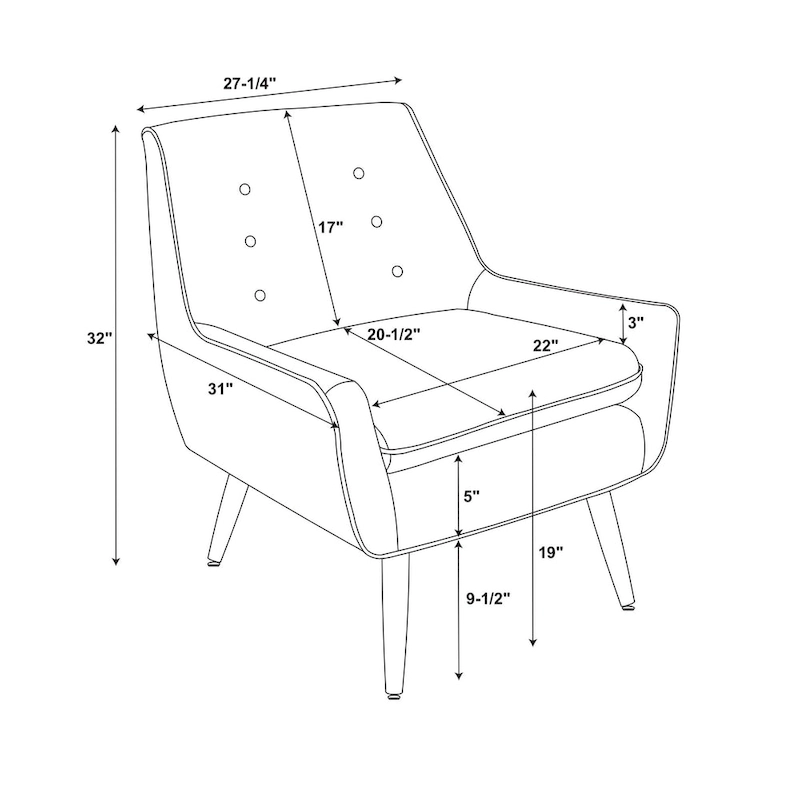 Arlo Bright Blue Chair