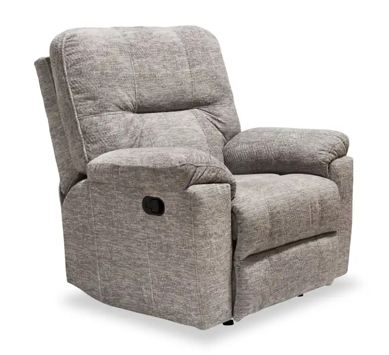 Made in Canada 40 Chenille Fabric Glider Reclining Chair - Dove Grey