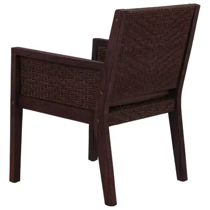 Courtyard Casual Buena Vista II Dining Arm Chair Stained Eucalyptus Wood Knock Down Packing Cushion Packed in Box but Priced Seperaely