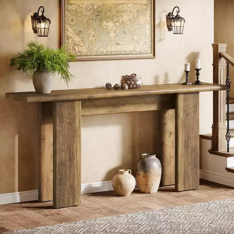 Extra Long Console Table, Modern Sofa Table for Entryway, Hallway, Living Room