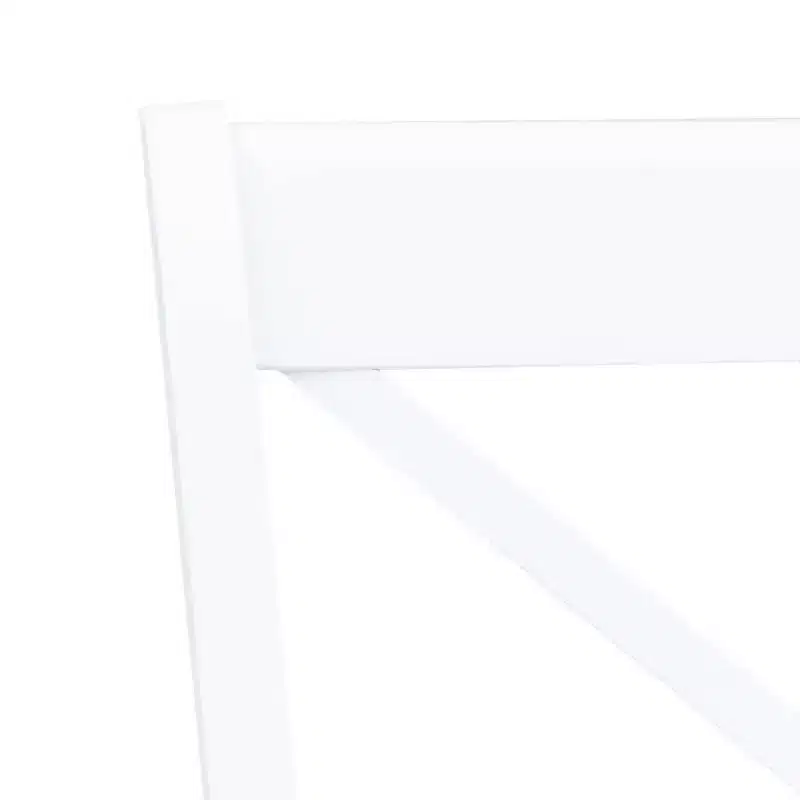 vidaXL Dining Chair Set of 4 White Solid rubber wood Standard