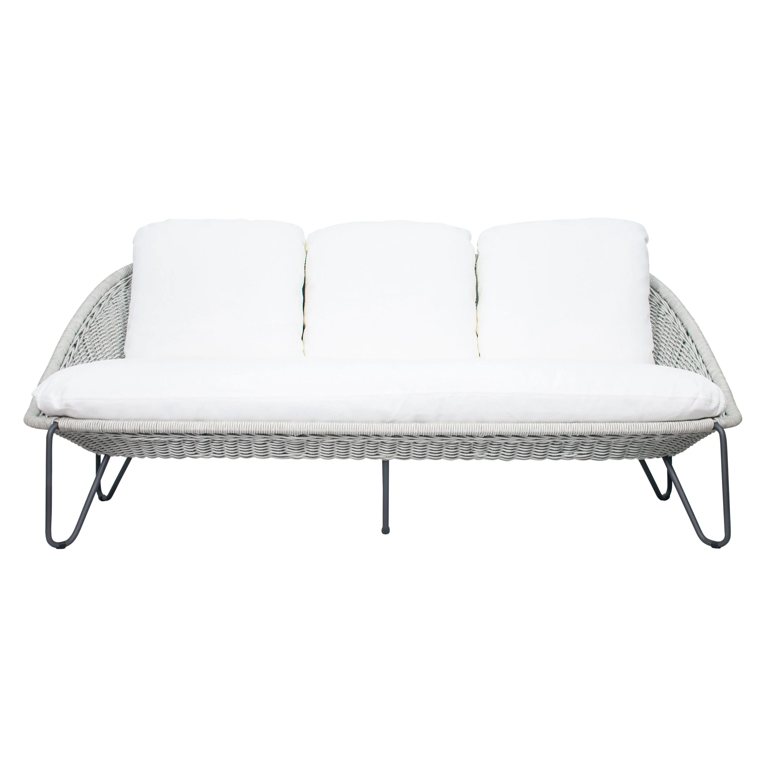 Taupe Shearling Enveloped Frame S-Spring Lounge Chaise