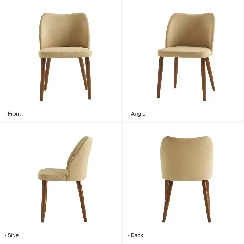 Elisa Mid-century Modern Upholstered Dining Chair Set of 2| ART OF LIVING DESIGNS