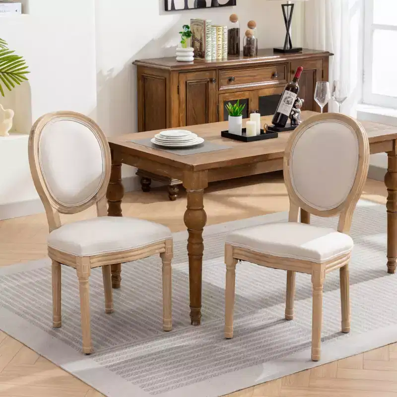Vatros French Style Solid Wood Dining Chair