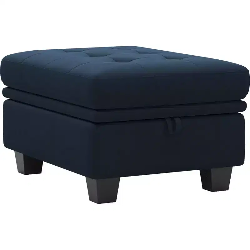 Belffin Modular Velvet Tufted Small Ottoman