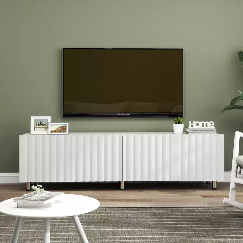 GDFStudio Lilia Modern 70.87'' TV Stand with 2 Storages and 2 Drawers