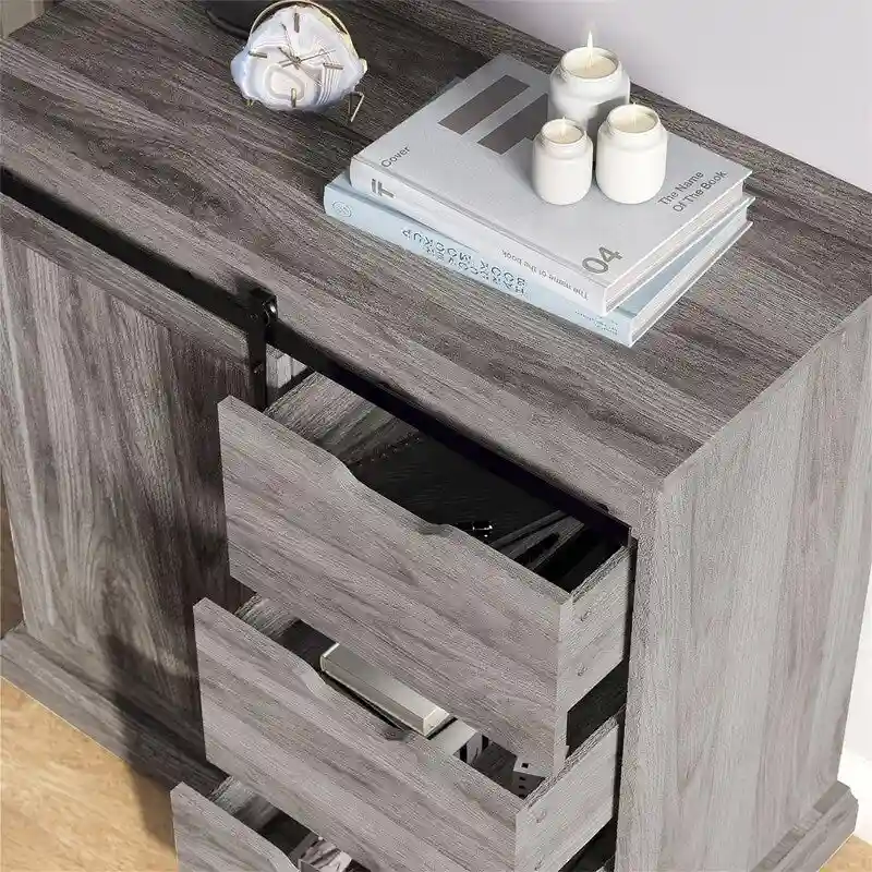 Sideboard Buffet Cabinet - 15.7D x 31.5W x 31.8H