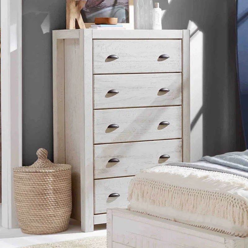 Grain Wood Furniture Montauk 5-drawer Solid Wood Chest
