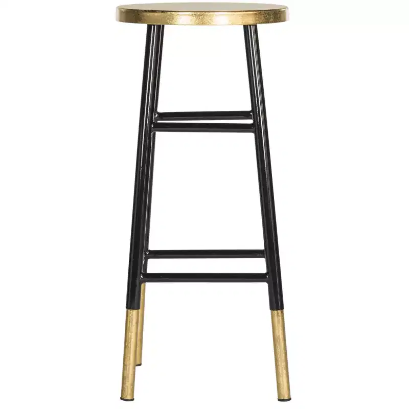 Emery Dipped Gold Leaf Bar Stool - FOX3230 - Safavieh Couture