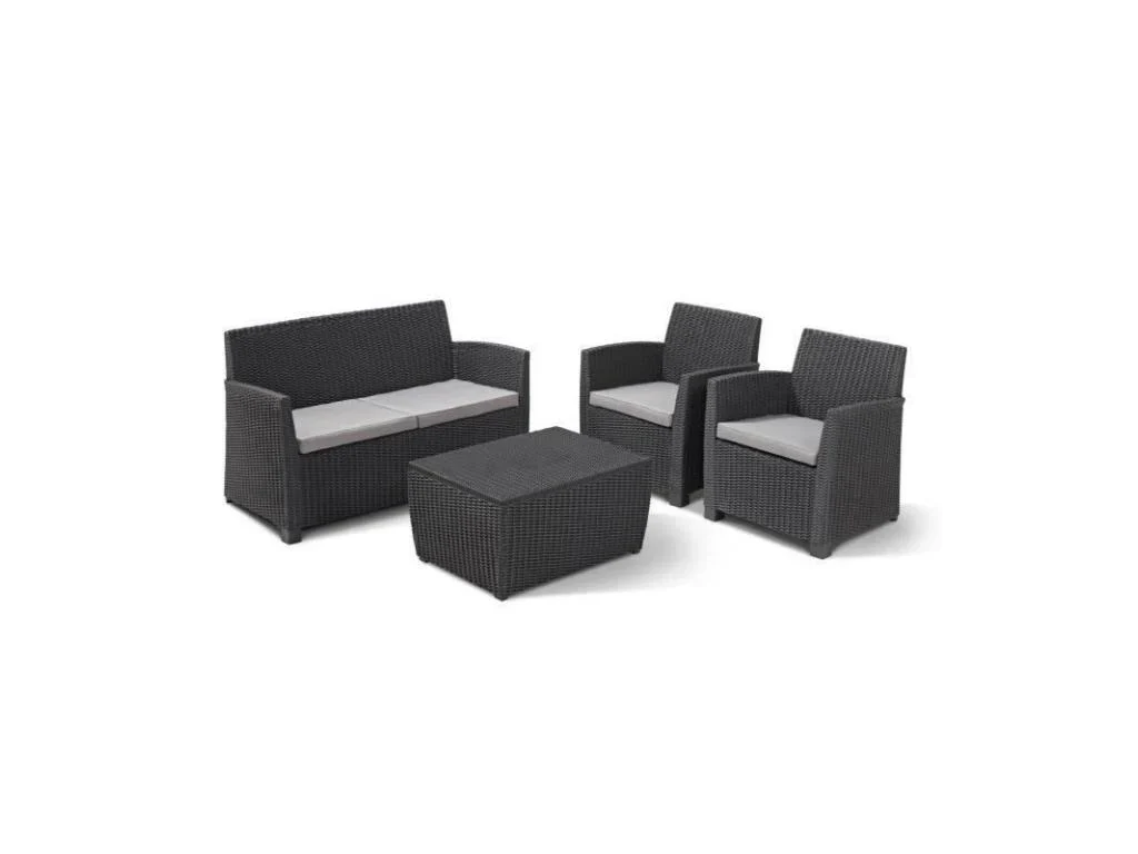 Salon Jardin Resine - Gris