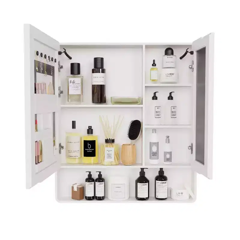 FAMYYT 32 in. W x35 in. H Aluminum Medicine Cabinet with Mirror and Light, Anti-fog, Easy to install