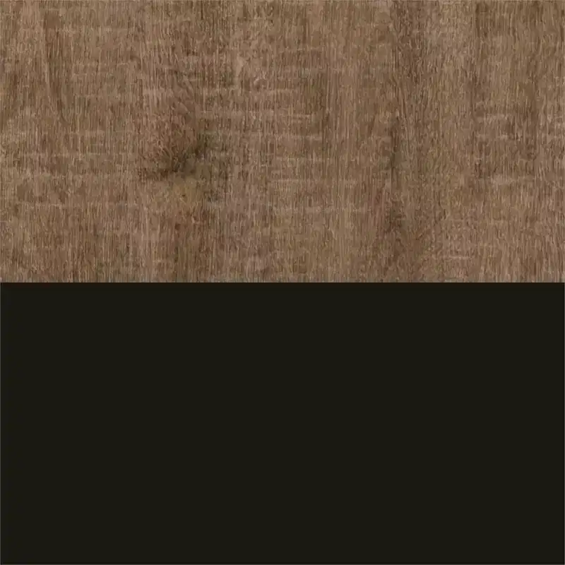 HomeStockMunich Headboard Rustic Weathered Oak And Matte Black