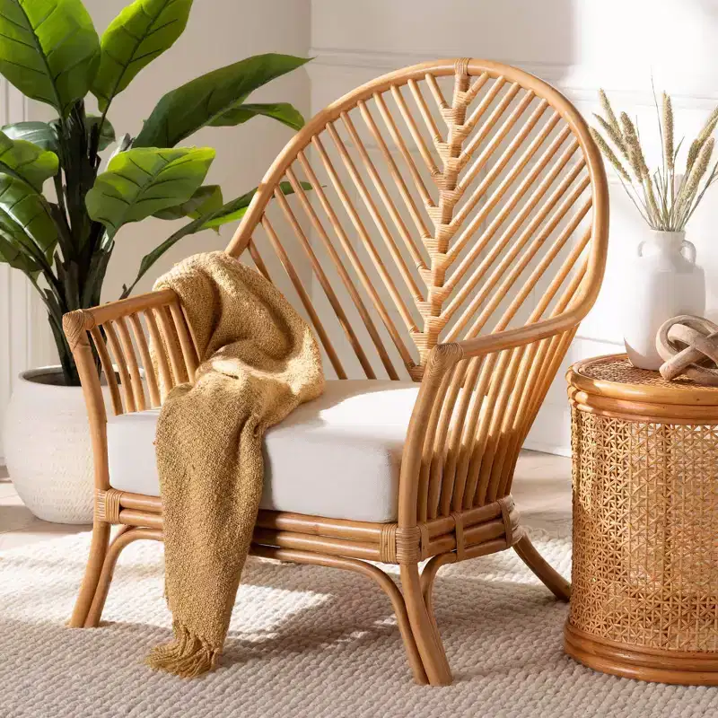 Bali & Rattan Arm Chair Light Honey