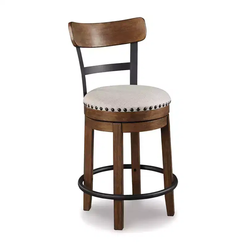 Valebeck Upholstered Swivel Counter Height Barstool - 24-Inch