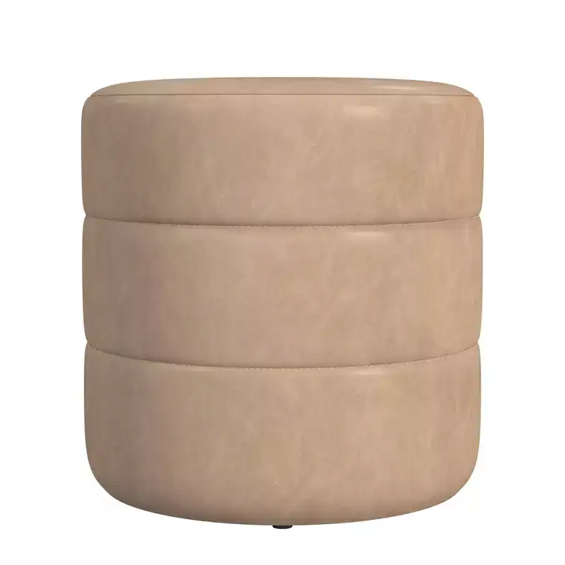 Round Upholstered Ottoman