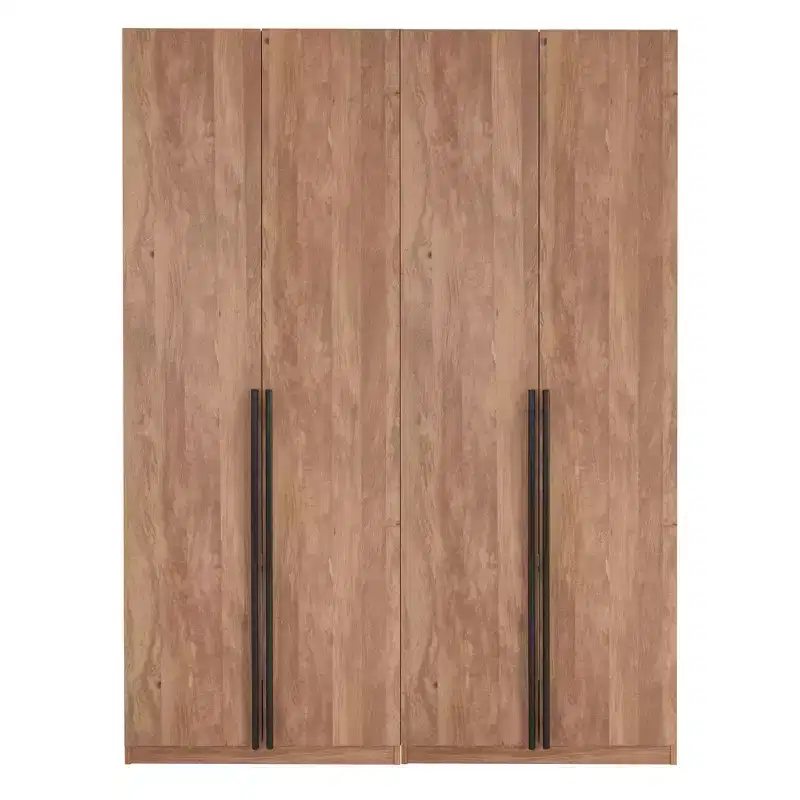 Manhattan Comfort 2pc Lee 4 Door 5 Shelf Module Wardrobe