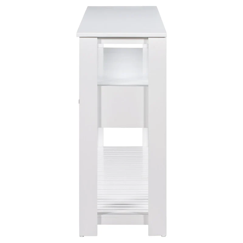 62.2 Modern Console Table with 4 Drawers and 2 Shelves