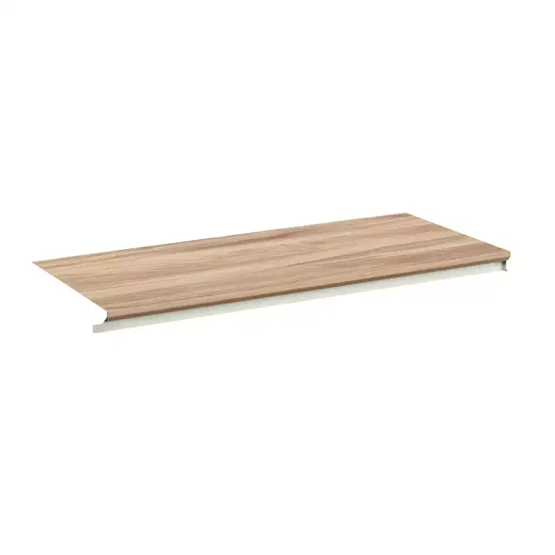 Sauder Bergen Circle Bridge Connection for 72" Table Desk Kiln Acacia: Office Furniture with Drawer, Coastal Style