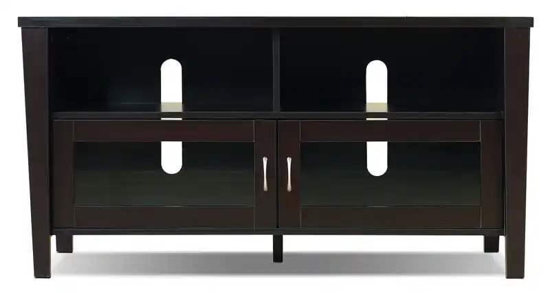 47 TV Stand with Storage and Cable Management for TVs up to 55- Coffee Brown