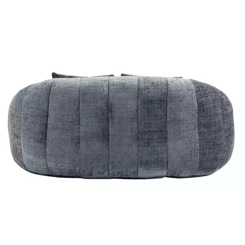 GDFStudio Anna Chenille Tufted 57.06 W Bean Bag Sofa with 2 Pillows