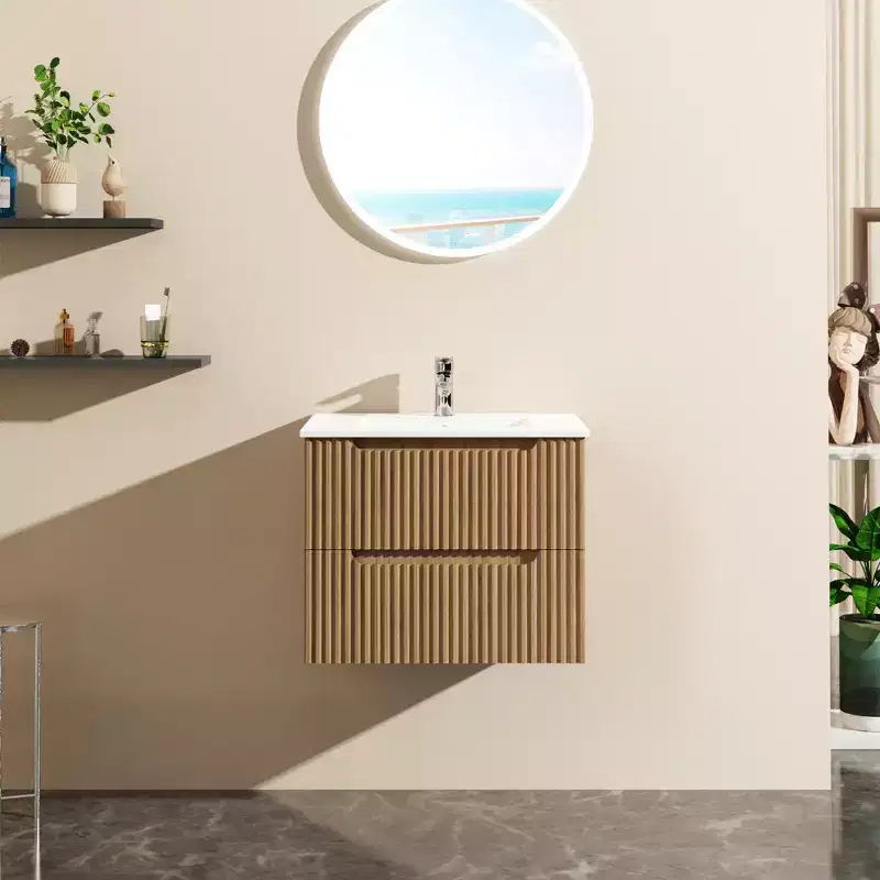 24-Inch Wall-Mount Bathroom Vanity Cabinet, Floating Design (Cabinet Only)