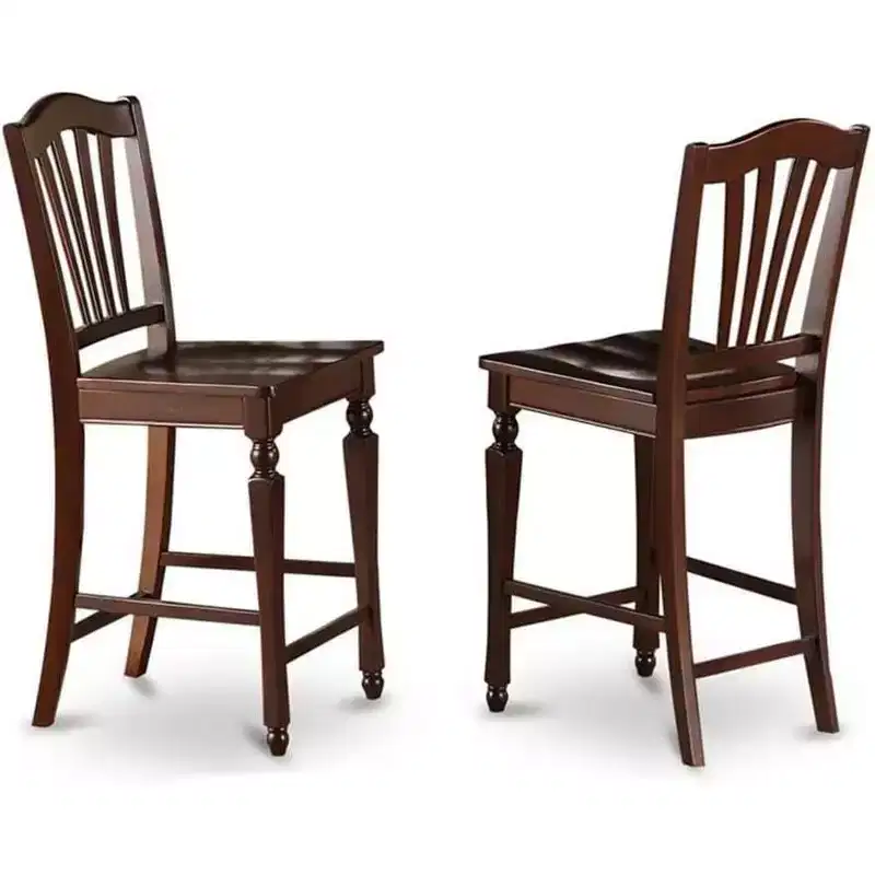 HomeStock Counter Height Dining Set Black Butterfly Leaf Table 8 Chairs