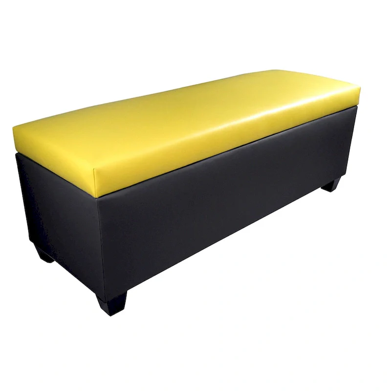 Retro Dark Grey Vinyl Shoe Storage Bench – Entryway Organizer