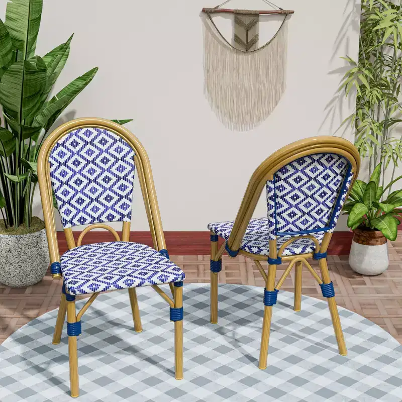 UPTIOT 2-Pack Outdoor Chairs UV-Resistant Olefin Fabric