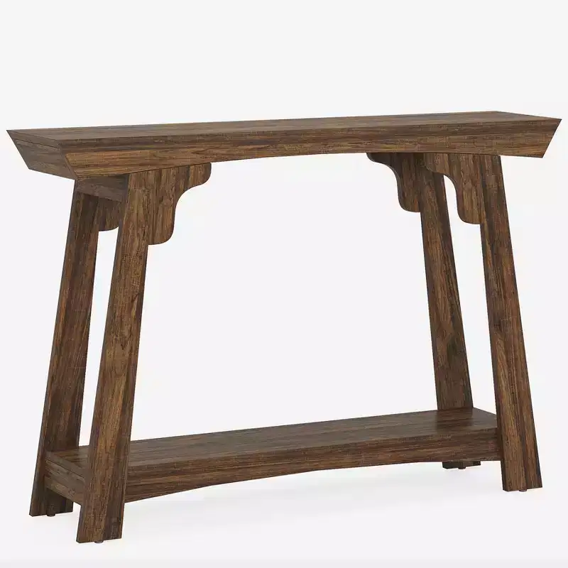 Lantine 2-Tier Narrow Wooden Console Table