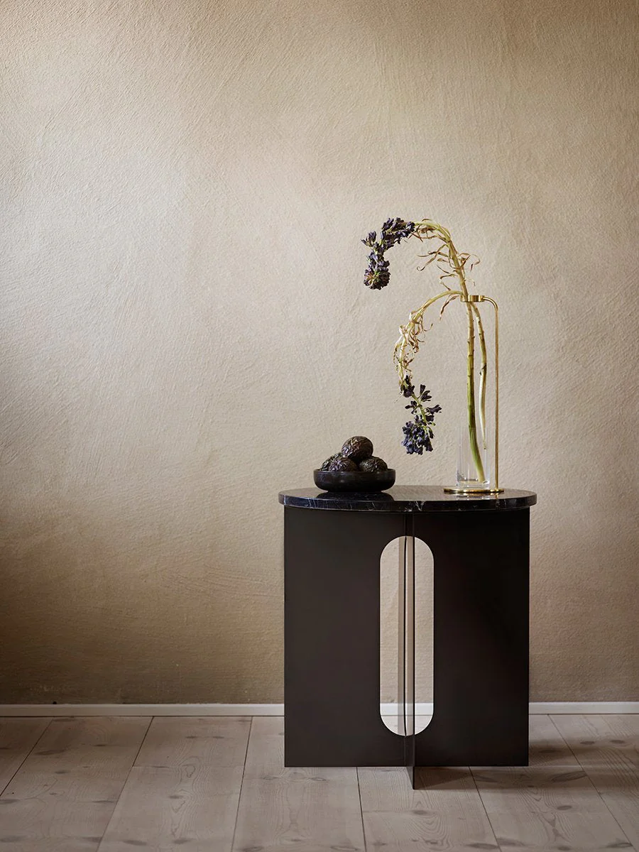 Contemporary Marble Side Table Top Ø42 with Multi-Finish Options for Living Room & Bedroom