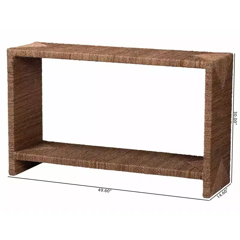 bali & pari Liza Seagrass Console Table Natural Seagrass