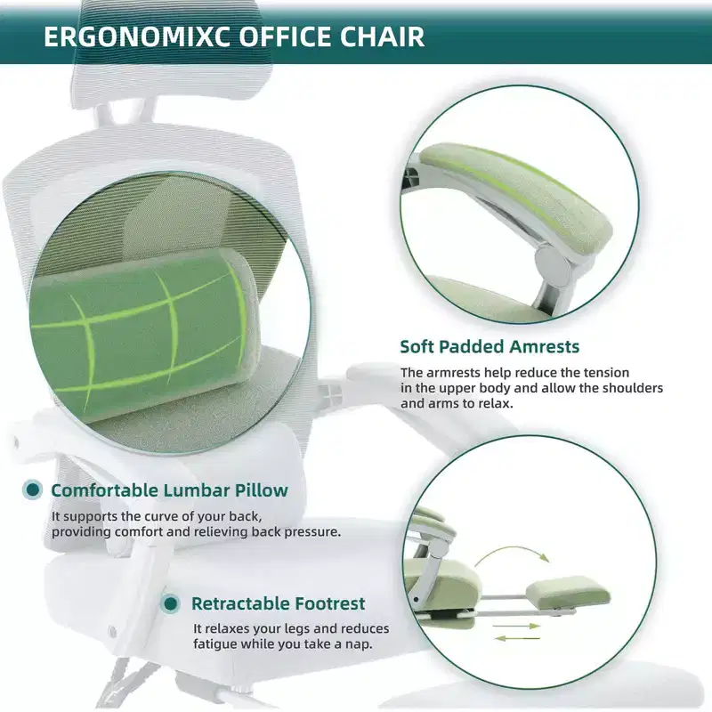 MAYEERTY 360 Swivel Office Chair Height Adjustable Pneumatic Seat 275 Lbs Weight Capacity