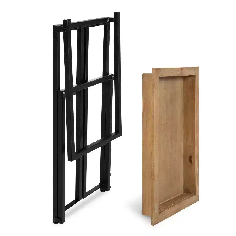 Kate and Laurel Lockridge Wood and Metal C-Table