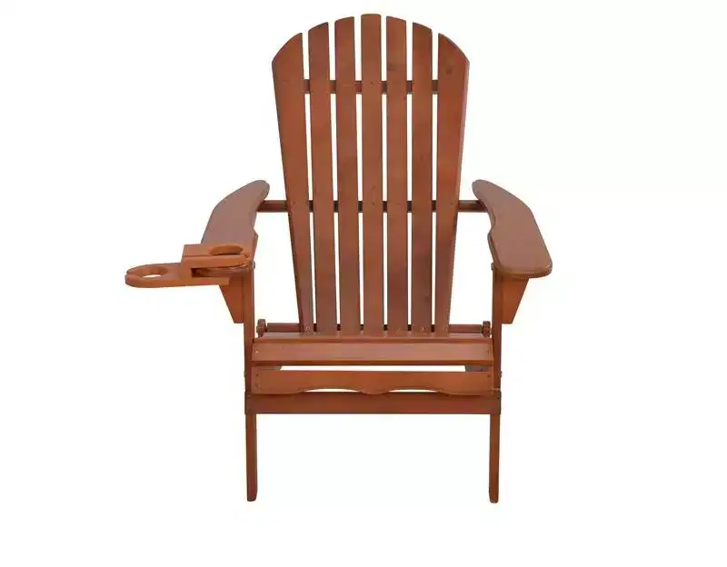 Jiallo Foldable Adirondack Chair with cup holder with End Table