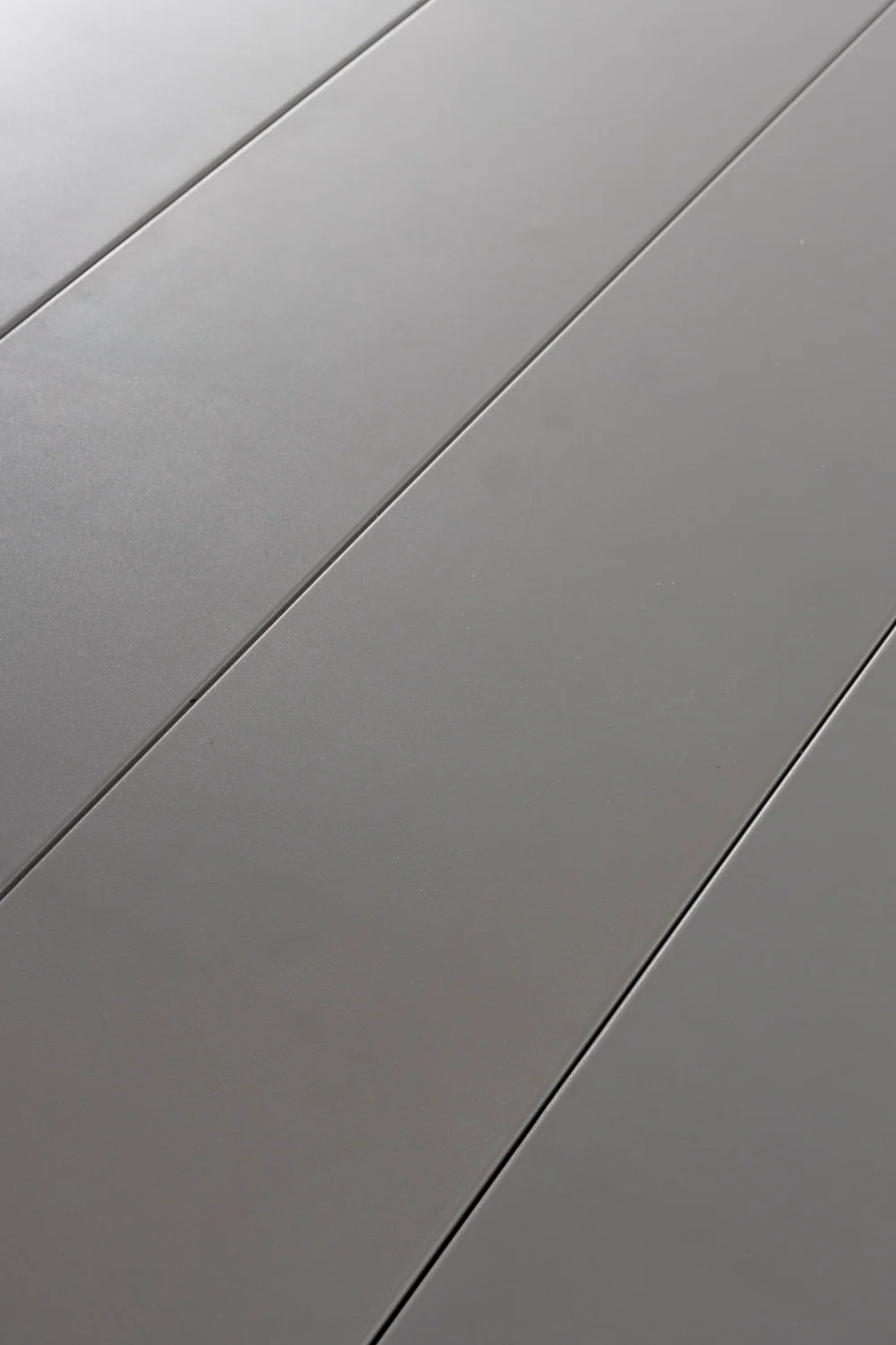 Gray Steel Outdoor Dining Table