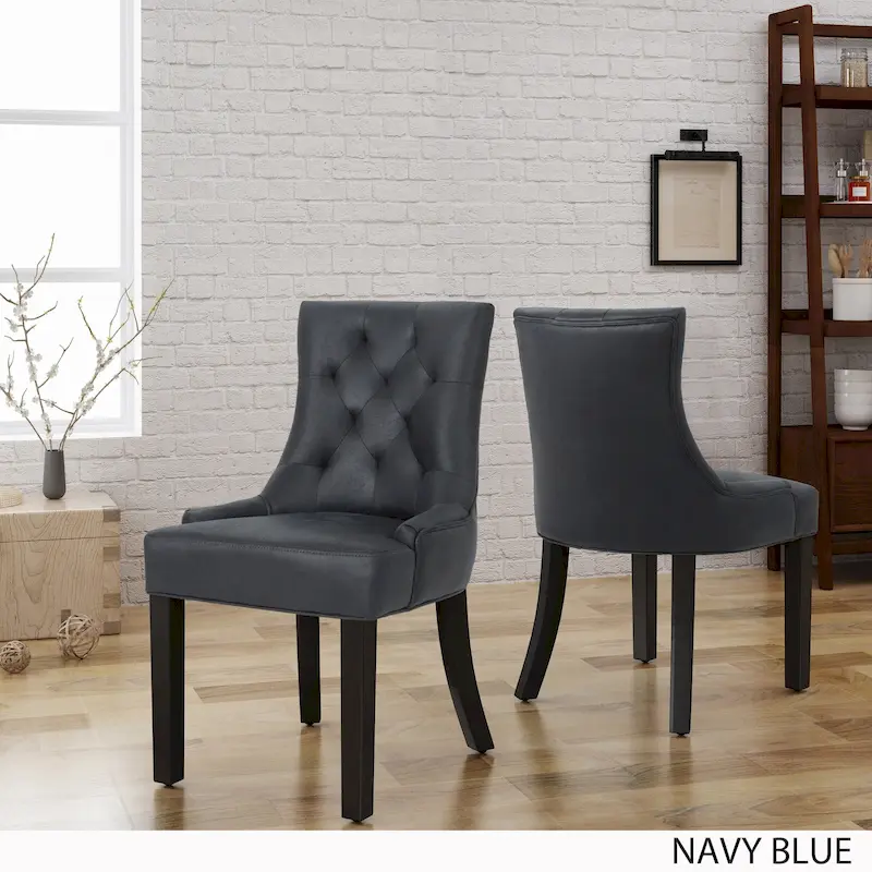 Hayden Traditional Microfiber Dining Chairs (Set of 2)