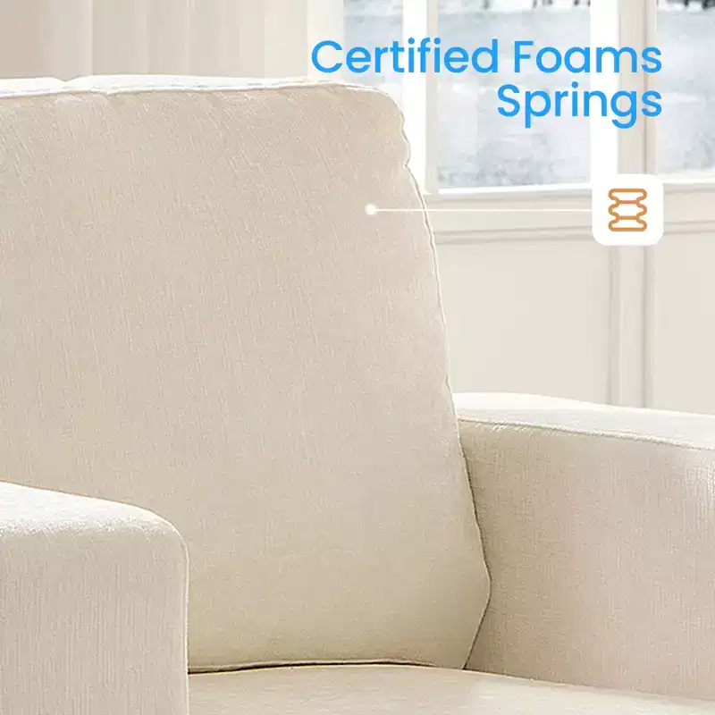 Mjkone 82Chenille 3-Seat Straight Sectional Sofa with 56''Armchair,2 Piece Living Room Sectional Sofa Furniture Sets