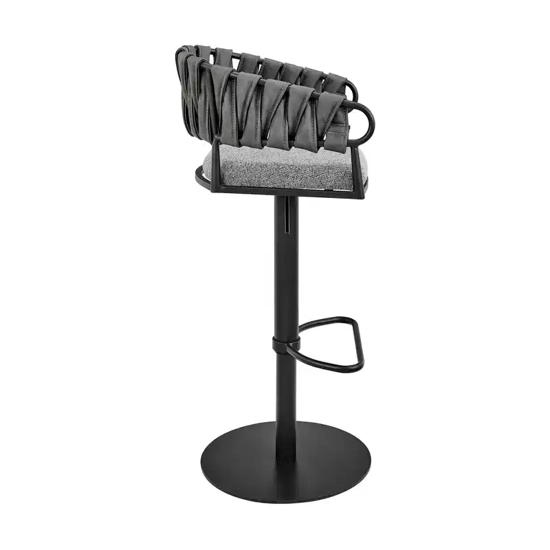 GDFStudio Blaise Modern Adjustable Swivel Faux Leather Upholstered Bar Stool
