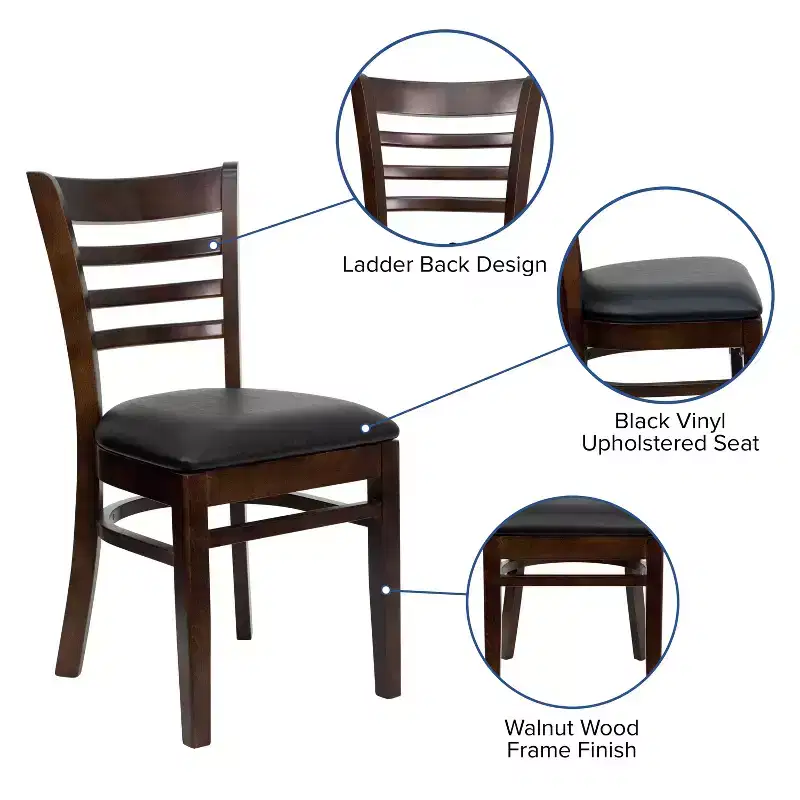 Flash Furniture Ladder Back Wooden Restaurant Chair
